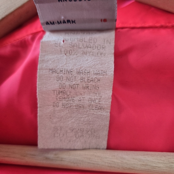 Vintage Ocean Pacific Windbreaker Men's XL Pink - Picture 15 of 15